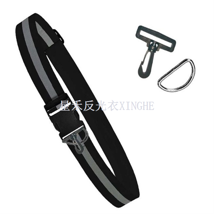 Cintura o fascia elastica riflettente, cintura luminosa in stile militare, regolabile