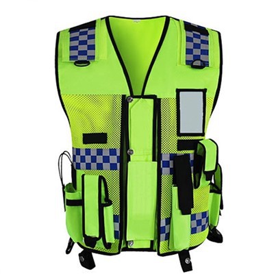 Gilet di sicurezza riflettente della polizia con visibilità migliorata