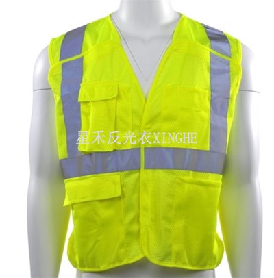 Gilet di sicurezza tipo R Classe 2 - Gancio e anello 5-Chiusura a strappo a punti