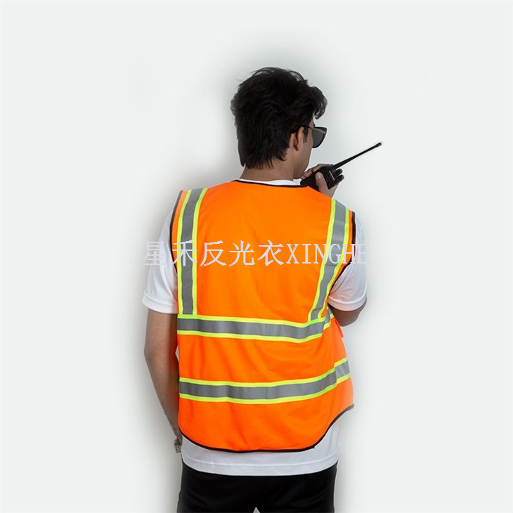 Gilet di sicurezza SUPREME (10 tasche) Classe 2 Testato ANSI Conforme OSHA DPI riflettente ad alta visibilità Geometra