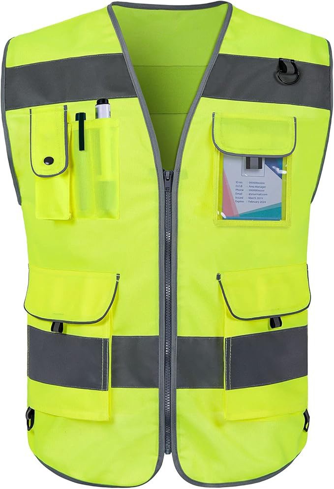 Giubbotto di sicurezza verde fluorescente economico
