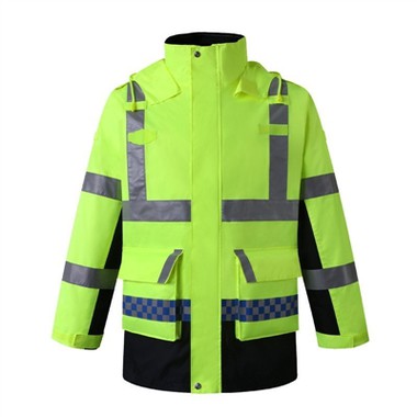 Il cappotto della giacca di sicurezza in cotone riflettente è sicuro, caldo e...