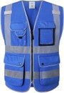 Gilet di sicurezza blu ad alta visibilità