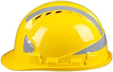Casco di sicurezza da costruzione giallo in ABS